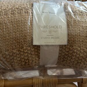 COPY - COPY - Threshold with Studio McGee Knit Throw in Warm Brown